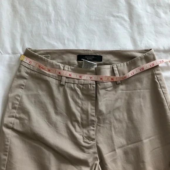 ❌ ❌ ❌ NWOT Max Mara Weekend Osella Cotton Blend Cigarette Trousers - Picture 7 of 10